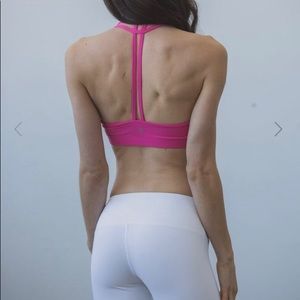 Montiel Teardrop Sports Bra in Candy Pink